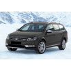 Edelstahlabdeckung - schwarzer Schwellenschutz für die hintere Stoßstange Volkswagen Passat B7 Alltrack 2012-14