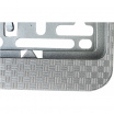 Unterlage unter dem Nummernschild Carbon Silber