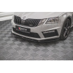 Spoiler unter der vorderen Stoßstange ver.3 für Škoda Octavia III RS Facelift Mk3, schwarz glänzender ABS-Kunststoff