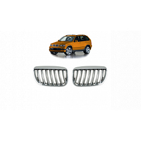 Grill BMW X5 E53 Facelift einzelne Lamellen Chrom Grill BMW X5 E53 Facelift einzelne Lamellen Chrom