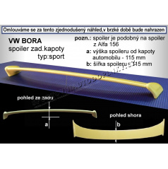 VOLKSWAGEN BORA (98+) Heckspoiler. Hauben (EU-Homologation)