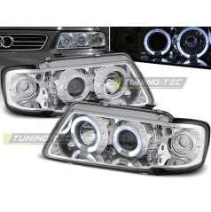 Audi A3 8L 08.96-08.00 klare Frontleuchten Angel Eyes Chrom
