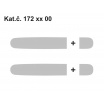 Komplette Kurbelabdeckungen, ABS silber (2+2 Stück ohne Schloss), Roomster
