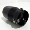 Sportauspuffblende aus Edelstahl schwarz 76 mm