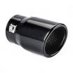 Sportauspuffblende aus Edelstahl schwarz 76 mm