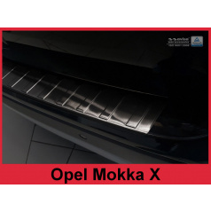 Edelstahlabdeckung - schwarzer Schwellenschutz für die hintere Stoßstange Opel Mokka X FL 2016+