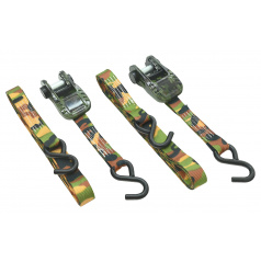 Ratschengurt mit Haken 2 Stück 500daN 25mm x 5m KAMU