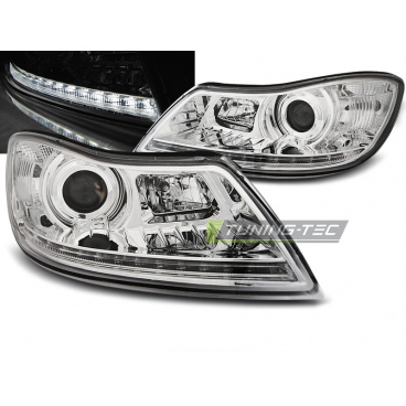 Klare Frontleuchten für Skoda Octavia 2009–12, Tageslichtchrom Klare Frontleuchten für Skoda Octavia 2009–12, Tageslichtchrom