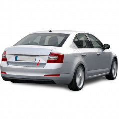 Schutzblech für die hintere Stoßstange aus poliertem Edelstahl Omtec Škoda Fabia III HTB