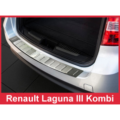 Edelstahlabdeckung - Schwellenschutz für die hintere Stoßstange Renault Laguna III Kombi 2008+