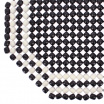 Sitzbezug 130x38 cm Kugel (Echtholz) Schwarz-Weiss