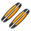 Türkantenschutz Carbon Schwarz mit orangefarbenem Reflektor mit Klebeband 4 Stück