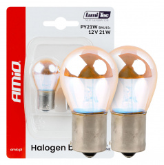 Halogenlampen PY21W 12V 21W BAU15S LumiTec orange chrom 2 Stück. AMIO-04627