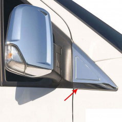 Dreieckige Spiegelabdeckungen aus Edelstahl für Mercedes Sprinter W906 2006-18, VW Crafter 2006-17