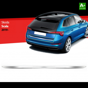 Edelstahl-Erdungsstreifen der Kofferraumkante Škoda Scala 2019+ Edelstahl-Erdungsstreifen der Kofferraumkante Škoda Scala 2019+