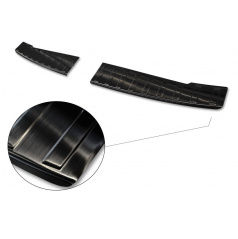 Edelstahlabdeckung - Schwellerschutz für die hintere Stoßstange Dacia Sandero III 2020+ schwarz gebürstet