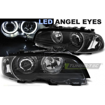 BMW E46 04.1999-03.2003 Coupé/Cabrio Angel Eyes LED-Frontscheinwerfer in Schwarz, klar