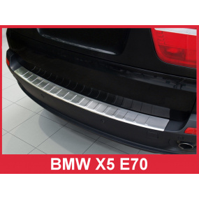 Edelstahlabdeckung - Schwellenschutz für die hintere Stoßstange BMW X5 E70 2007-11