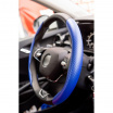 Lenkradseitenabdeckungen 36-38 cm blau carbon