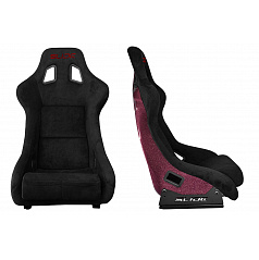 Sportstuhl SLIDE KS2 Premium Schwarzer Velours Roter Glitzer