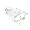 Endrohr 150x90mm Eingang 70mm Carbon Gloss