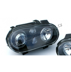 VW Golf 4 - Angel-Eyes-Frontscheinwerfer SCHWARZ - DEPO