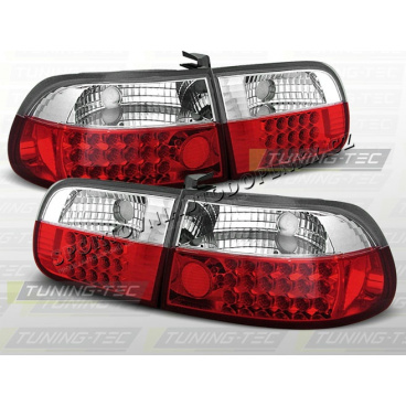 HONDA CIVIC 1991–95 3D-LED-RÜCKLEUCHTEN ROT WEISS