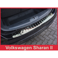 Edelstahlabdeckung – verchromter Schwellenschutz für die hintere Stoßstange Volkswagen Sharan II 2010+