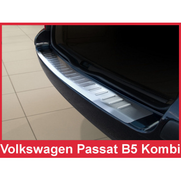 Edelstahlabdeckung - Schwellenschutz für die hintere Stoßstange Volkswagen Passat B5 Kombi 2000-05