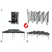 Partyzeltschere 3x6m grau WASSERDICHT