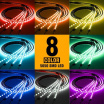 Ein Satz mehrfarbiger LED-Neonleuchten unter dem Auto für DO 2x90 und 2x120 cm