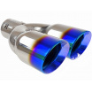 Sport-Edelstahl-Auspuffrohr Titan Dual 2x75 mm