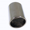 Auspuffrohr aus Edelstahl mit Perforation 76 mm kreisförmig schräg