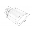 Endrohr 114mm Eingang 70mm Carbon Gloss