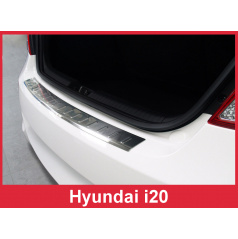 Edelstahlabdeckung - Schwellenschutz für die hintere Stoßstange Hyundai i20 2009-14