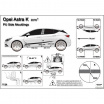 Seitenschutzleisten für Türen, Opel Astra K, 2015+