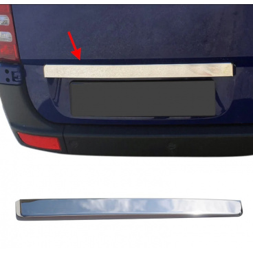 Polierter Edelstahlstreifen für hinteres Nummernschild Mercedes Sprinter W906 2006-18, VW Crafter LT3 2006-17 Polierter Edelstahlstreifen für hinteres Nummernschild Mercedes Sprinter W906 2006-18, VW Crafter LT3 2006-17