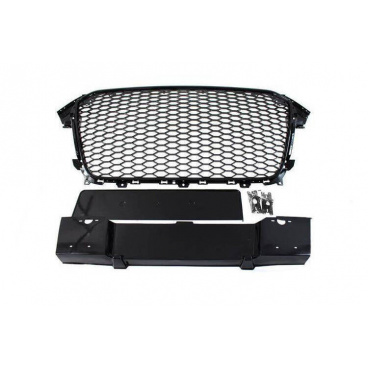 Grill Audi A4 B8 RS-Style Glänzend Schwarz PDC