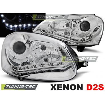 VW GOLF 5 KLARES FRONTLICHT, TAGESLICHT, CHROM-XENON