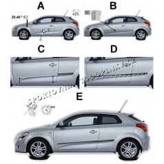 Seitliche Schutzleisten der Türen - Škoda Citigo, 2011 -, 3 Türen.