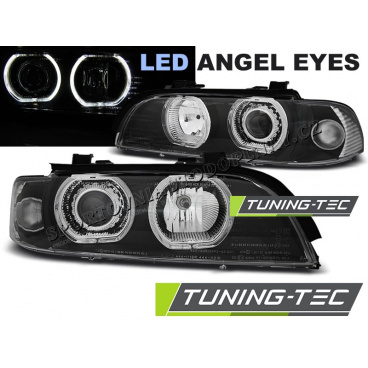 BMW E39 09.1995-06.2003 klare Frontscheinwerfer Angel Eyes LED H7/H7 schwarz BMW E39 09.1995-06.2003 klare Frontscheinwerfer Angel Eyes LED H7/H7 schwarz