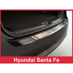 Edelstahlabdeckung - Schwellenschutz für die hintere Stoßstange Hyundai Santa Fe 2010-12