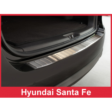 Edelstahlabdeckung - Schwellenschutz für die hintere Stoßstange Hyundai Santa Fe 2010-12