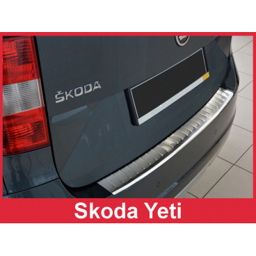 Edelstahlabdeckung - Schwellenschutz für die hintere Stoßstange Škoda Yeti Outdoor FL 2013-16