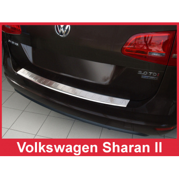 Edelstahlabdeckung - Schwellenschutz für die hintere Stoßstange Volkswagen Sharan II 2010+