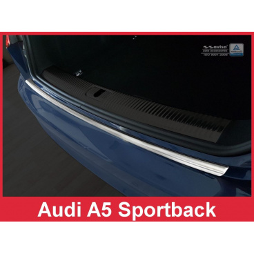 Edelstahlabdeckung - Schwellenschutz für die hintere Stoßstange Audi A5 Sportback 2016+