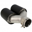 Universelles Auspuffrohr aus Edelstahl + 100 % Carbon Dual