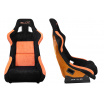 Sportsitz SLIDE KS2 Premium Schwarz & Orange Velours Orange Glitzer