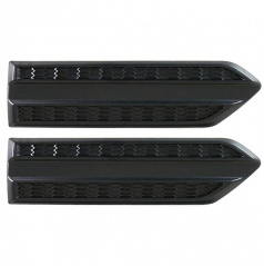 Stabile Seitentürzierleisten, 2 Stück, schwarz, mit Klebestreifen