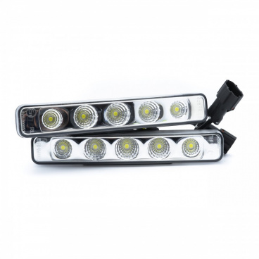 Tagfahrlicht 2x5W große LEDs 190 mm x 31,5 mm x 42 mm